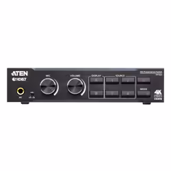 ATEN Commutateur matriciel de présentation True 4K 4 x 2 avec ajustement, DSP, et HDBaseT-Lite