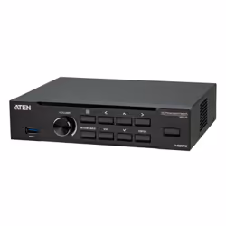 ATEN Commutateur de présentation fluide avec multidiffusion en quadruple affichage, HDMI, USB Type-A, Métal, Noir, 60 Hz, 15  ...