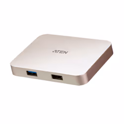 ATEN Mini-station USB-C 4K Ultra avec transfert de l’alimentation, USB 2.0 Type-C, 60 W, Or rose, HDMI, USB 2.0, USB 3.2 Gen ...
