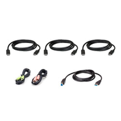ATEN Kit de câbles KVM trois affichages DisplayPort USB 1,8 M