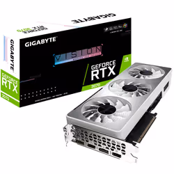 Gigabyte GeForce RTX 3070 VISION OC 8G (rev. 2.0), GeForce RTX 3070, 8 Go, GDDR6, 256 bit, 7680 x 4320 pixels, PCI Express x1 ...