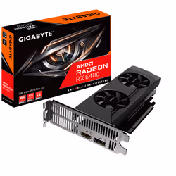 Gigabyte Radeon RX 6400 D6 LOW, Radeon RX 6400, 4 Go, GDDR6, 64 bit, 7680 x 4320 pixels, PCI Express 4.0