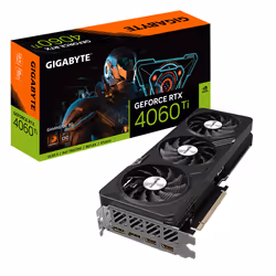 Gigabyte GAMING GeForce RTX­­ 4060 Ti OC 8G, GeForce RTX 4060 Ti, 8 Go, GDDR6, 128 bit, 7680 x 4320 pixels, PCI Express 4.0