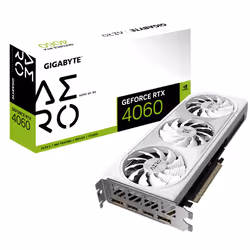 Gigabyte AERO GeForce RTX 4060 OC 8G, GeForce RTX 4060, 8 Go, GDDR6, 128 bit, 7680 x 4320 pixels, PCI Express 4.0
