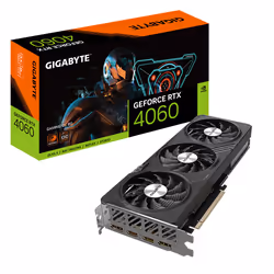 Gigabyte GAMING GeForce RTX­­ 4060 OC 8G, GeForce RTX­ 4060, 8 Go, GDDR6, 128 bit, 7680 x 4320 pixels, PCI Express 4.0