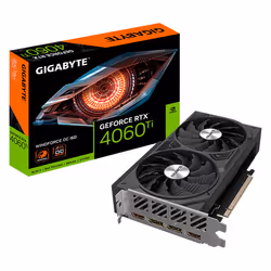 GIGABYTE GeForce RTX 4060 Ti WINDFORCE OC 16G, GeForce RTX 4060 Ti, 16 Go, GDDR6, 128 bit, 7680 x 4320 pixels, PCI Express x8 ...