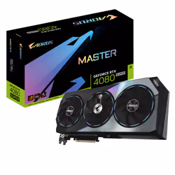Gigabyte AORUS GeForce RTX 4080 SUPER MASTER 16G, GeForce RTX 4080 SUPER, 16 Go, GDDR6X, 256 bit, 7680 x 4320 pixels, PCI Exp ...