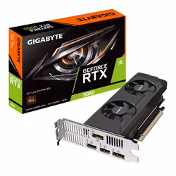Gigabyte GeForce RTX 3050 OC Low Profile 6G, GeForce RTX 3050, 6 Go, GDDR6, 96 bit, 7680 x 4320 pixels, PCI Express 4.0