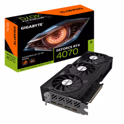 GIGABYTE Carte Graphique GeForce RTX 4070 WINDFORCE OC V2 12G - 12GB GDDR6, 192bit, PCI-E 4.0, 2490MHz Core Clock, 3 x Displa ...