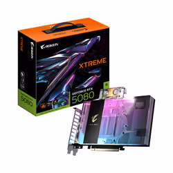 GIGABYTE AORUS GeForce RTX 5080 XTREME WATERFORCE WB 16G Carte Graphique - 16 Go GDDR7, 256 bits, PCI-E 5.0, 2805MHz Core Clo ...