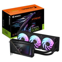 GIGABYTE AORUS GeForce RTX 5080 XTREME WATERFORCE 16G Carte Graphique - 16Go GDDR7, 256 bits, PCI-E 5.0, 2805MHz Core Clock, 3 x DP 2.1a, 1 x HDMI 2.1b, NVIDIA DLSS 4, GV-N5080AORUSX W-16GD