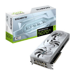 GIGABYTE GeForce RTX 5070 Ti EAGLE OC ICE SFF 16G Carte Graphique - 16Go GDDR7, 256 bits, PCI-E 5.0, XXXX MHz Core Clock, 3 x DP 2.1a, 1 x HDMI 2.1b, NVIDIA DLSS 4, GV-N507TEAGLEOC ICE-16GD