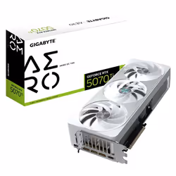 GIGABYTE GeForce RTX 5070 Ti AERO OC 16G Carte Graphique - 16 Go GDDR7, 256 bits, PCI-E 5.0, XXXX MHz Core Clock, 3 x DP 2.1a ...
