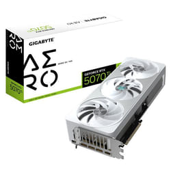 GIGABYTE GeForce RTX 5070 Ti AERO OC 16G Carte Graphique - 16Go GDDR7, 256 bits, PCI-E 5.0, XXXX MHz Core Clock, 3 x DP 2.1a, 1 x HDMI 2.1b, NVIDIA DLSS 4, GV-N507TAERO OC-16GD