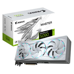 GIGABYTE AORUS GeForce RTX 5090 MASTER ICE 32G Carte Graphique - 32Go GDDR7, 512 bits, PCI-E 5.0, 2655MHz Fréquence du Cœur, 3 x DP 2.1a, 1 x HDMI 2.1b, NVIDIA DLSS 4, GV-N5090AORUSM ICE-32GD