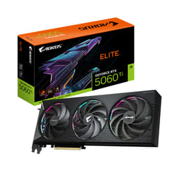 GIGABYTE AORUS GeForce RTX 5060 Ti ELITE 16G Carte Graphique – 16 Go GDDR7, 128 bits, PCI-E 5.0, 2722 MHz Fréquence du processeur, 3 x DisplayPort, 1 x HDMI, GV-N506TAORUS E-16GD