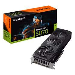 GIGABYTE GeForce RTX 5070 WINDFORCE SFF 12G Carte graphique - 12 Go GDDR7, 192 bits, PCI-E 5.0, Fréquence du cœur 2512 MHz, 3 ...