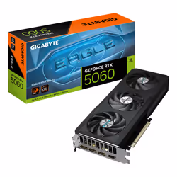 GIGABYTE GeForce RTX 5060 EAGLE MAX OC 8G Carte Graphique – 8 Go GDDR7, 128 bits, PCI-E 5.0, fréquence cœur 2550 MHz, 3 x Dis ...