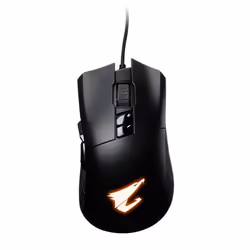 Gigabyte AORUS M3, Droitier, Optique, USB Type-A, 6400 DPI, 12500 ips, Noir