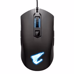 Gigabyte AORUS M4, Ambidextre, Optique, USB Type-A, 6400 DPI, Noir