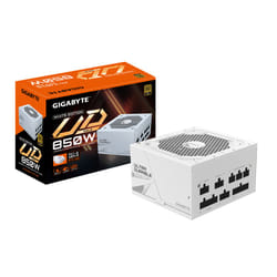 GIGABYTE UD850GM PG5W Bloc d'Alimentation - PCIe 5.0, 80 PLUS Gold, Design entièrement modulaire, Ventilateur 120 mm, Compatible ATX 3.0, Prise EU