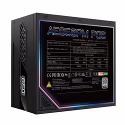 GIGABYTE AORUS ELITE P850W Alimentation - PCIe 5.0, 80 PLUS Platinum, Conception entièrement modulaire, Ventilateur de 120 mm, Compatible ATX 3.0, Prise EU