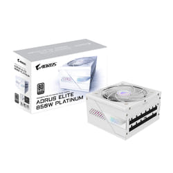 GIGABYTE AORUS ELITE P850W ICE Alimentation - PCIe 5.0, 80 PLUS Platinum, Conception entièrement modulaire, Ventilateur de 120 mm, Compatible ATX 3.0, Prise EU