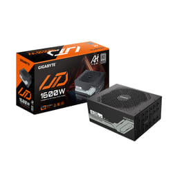 GIGABYTE UD1600PM PG5 AI TOP Bloc d'Alimentation - PCIe 5.0, 80 PLUS Platinum, Design entièrement modulaire, Ventilateur 120 mm, Compatible ATX 3.1, Prise EU