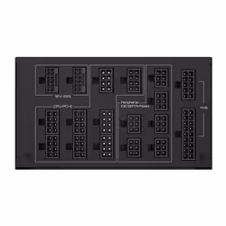 GIGABYTE UD1600PM PG5 AI TOP Bloc d'Alimentation - PCIe 5.0, 80 PLUS Platinum, Design entièrement modulaire, Ventilateur 120 mm, Compatible ATX 3.1, Prise EU