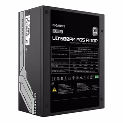GIGABYTE UD1600PM PG5 AI TOP Bloc d'Alimentation - PCIe 5.0, 80 PLUS Platinum, Design entièrement modulaire, Ventilateur 120 mm, Compatible ATX 3.1, Prise EU - Vue supplémentaire 4