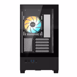 GIGABYTE C201 PANORAMIC Boîtier PC – Tour Moyenne, m-ATX, prise en charge radiateur 360 mm, 3 ventilateurs préinstallés, USB 3.0, compatible RGB Fusion - Vue supplémentaire 4