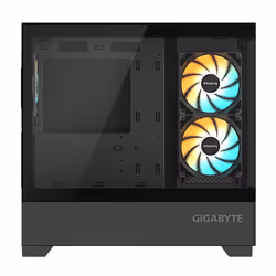 GIGABYTE C201 PANORAMIC Boîtier PC – Tour Moyenne, m-ATX, prise en charge radiateur 360 mm, 3 ventilateurs préinstallés, USB 3.0, compatible RGB Fusion - Vue supplémentaire 7