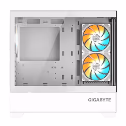 GIGABYTE C201 PANORAMIC ICE Boîtier PC – Moyen Tour, m-ATX, compatible radiateur 360 mm, 3 ventilateurs préinstallés, USB 3.0, compatible RGB Fusion - Vue supplémentaire 4