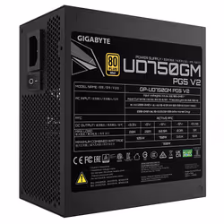 GIGABYTE UD750GM PG5 V2 Bloc d'Alimentation – PCIe Gen 5.1, 80 PLUS Gold, Conception entièrement modulaire, Ventilateur 120 mm, Compatible ATX 3.1, Prise EU - Vue supplémentaire 6