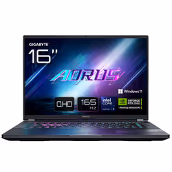 GIGABYTE AORUS ELITE 16 BWH Ordinateur Portable Gaming - 16,0“, 165Hz WQXGA, Intel Ultra 9 275HX, GPU NVIDIA RTX 5070, 32Go D ...