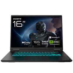 GIGABYTE GAMING A16 Ordinateur Portable – 16“, 165Hz WUXGA, Ryzen 7 260, RTX 5060, 16Go DDR5 5200MHz, SSD Gen4 1To, Windows 11 Home, Garantie 2 Ans, Dolby Atmos, GAMING A16 3VHK3FR894SH