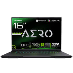 GIGABYTE AERO X16 Ordinateur Portable Gaming - Copilot+ PC, 16", 165Hz WQXGA, Ryzen 9 AI 465, RTX 5070, 32Go DDR5 5200MHz, SSD Gen4 1To, Windows 11 Home, Garantie 2 ans, Dolby Atmos, AERO X16 4WHN3FRC64AH