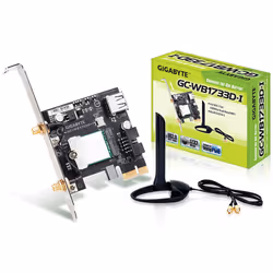 Gigabyte GC-WB1733D-I, Interne, Sans fil, PCI Express, WLAN / Bluetooth, Wi-Fi 5 (802.11ac), 1733 Mbit/s