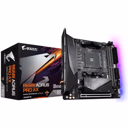 Gigabyte B550I AORUS PRO AX, AMD, Emplacement AM4, AMD Ryzen™ 3 de 3e génération, AMD Ryzen 5 de 3e génération, AMD Ryzen™ 7 ...