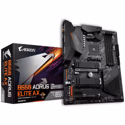 Gigabyte B550 AORUS ELITE AX, AMD, Emplacement AM4, AMD Ryzen 5 de 3e génération, AMD Ryzen™ 7 de 3e génération, AMD Ryzen™ 9 ...