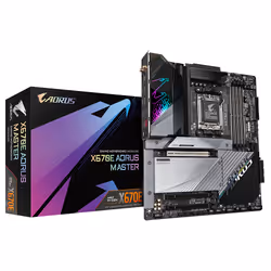 Gigabyte X670E AORUS MASTER, AMD, Emplacement AM5, AMD Ryzen™ 7, Emplacement AM5, 192 Go, DDR5-SDRAM