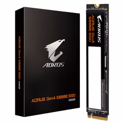 Gigabyte AORUS Gen4 5000E SSD 500GB, 500 Go, M.2, 5000 Mo/s