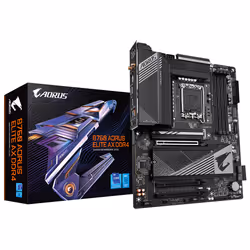 Gigabyte B760 AORUS ELITE AX DDR4, LGA 1700, Intel® Celeron®, Intel® Pentium® Gold, LGA 1700, 128 Go, DDR4-SDRAM, 128 Go