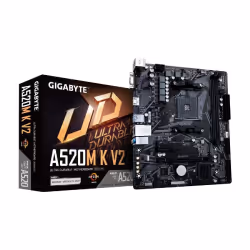 Gigabyte A520M K V2, AMD, Emplacement AM4, AMD Ryzen™ 3, AMD Ryzen™ 5, AMD Ryzen™ 7, AMD Ryzen™ 9 de 3e génération, AMD Ryzen ...