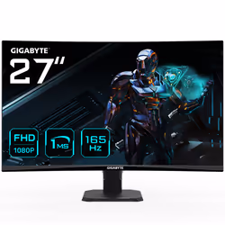 GIGABYTE Moniteur de jeu GS27F 27" FHD - 1920 x 1080 (FHD), 165Hz, 1ms, 300 cd/m², FreeSync Premium, prêt pour HDR, HDMI 2.0, ...