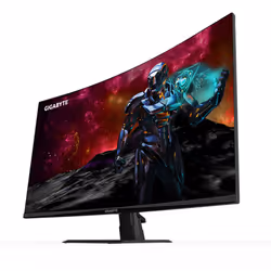 GIGABYTE GS32QC 31.5" Moniteur de jeu incurvé QHD - 2560 x 1440 (QHD), 165Hz, 1ms, 300 cd/m², FreeSync Premium, prêt pour HDR, HDMI 2.0, DisplayPort 1.4