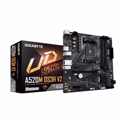 Gigabyte A520M DS3H V2, AMD, Emplacement AM4, AMD Ryzen™ 3 de 3e génération, AMD Ryzen 5 de 3e génération, AMD Ryzen™ 7 de 3e ...