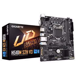Gigabyte H510M S2H V3, Intel, LGA 1200 (Socket H5), Intel® Celeron®, Intel® Core™ i3, Intel® Core™ i5, Intel® Core™ i7, Intel ...