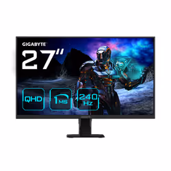 GIGABYTE Moniteur de jeu GS27Q X 27" QHD - 2560 x 1440 (QHD), 240Hz, 1ms, 250 cd/m², FreeSync Premium Pro, prêt pour HDR, HDM ...