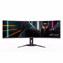 AORUS CO49DQ, 124,5 cm (49"), 5120 x 1440 pixels, DQHD, OLED, 0,03 ms, Noir